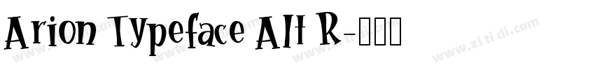 Arion Typeface Alt R字体转换